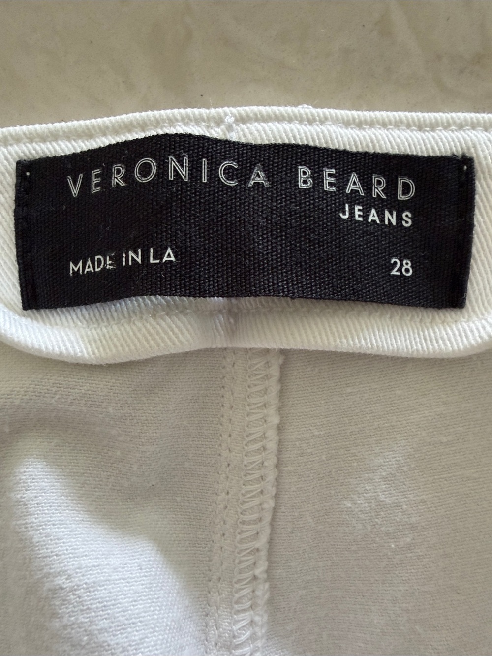 Worn Once! Veronica Beard White Wide Leg Crosbie Crop Jean. - Picture 10 of 12
